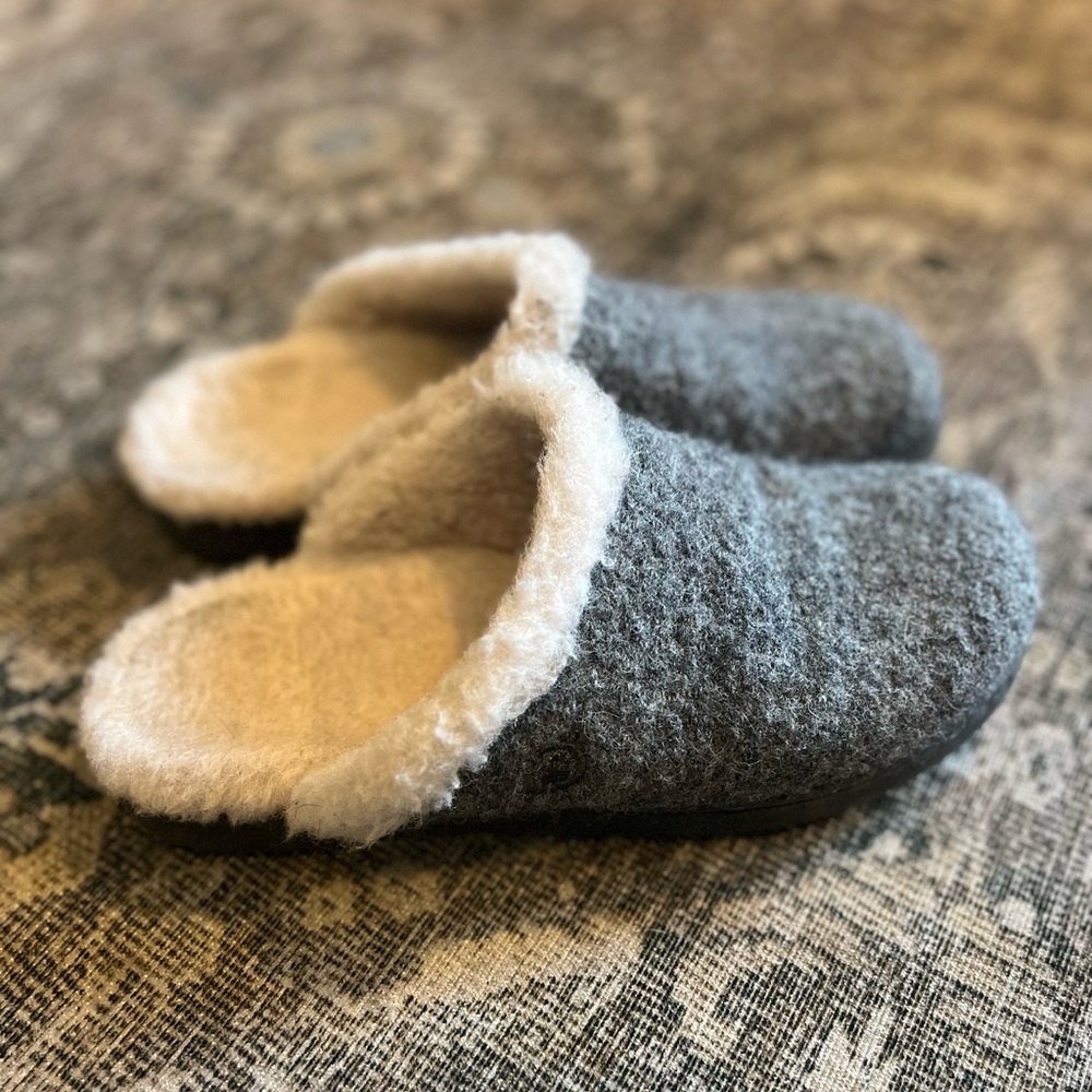 Born Zoe Wool & Faux Fur Slipper 7